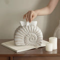 Conch ramble coloured resin tissue box decoration with modern simplicity design