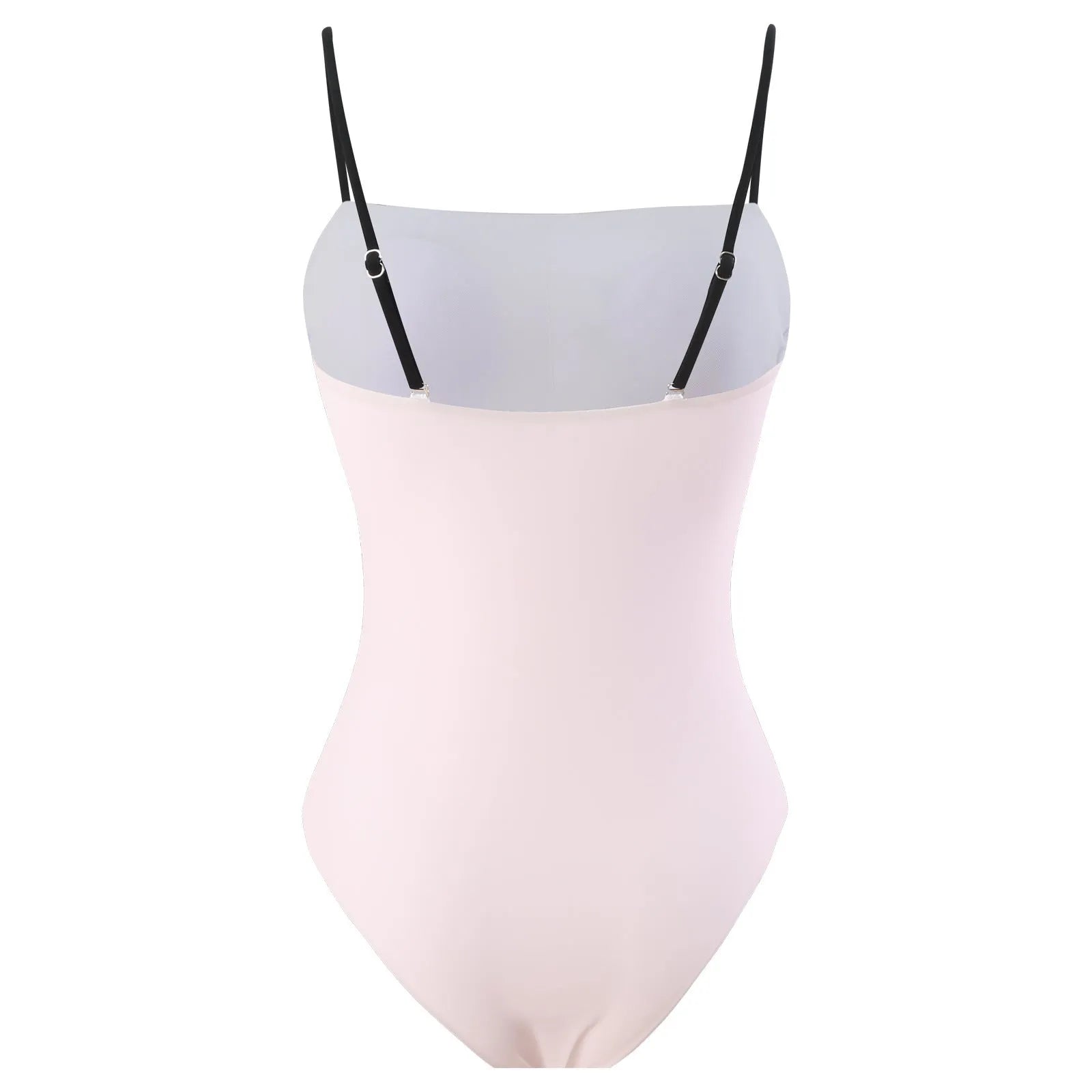 Women's polyester bikini swimsuit with attached tulle skirt in two-piece design