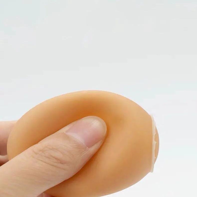 Simulation egg dog toy with sound for tooth cleaning made of non-toxic TPR material