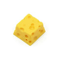 Yellow resin cheese wedge key cap for mechanical keyboards with Cherry MX compatibility