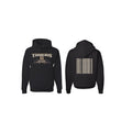 Black European-sized hoodie with drop-shoulder sleeves for leisure sports