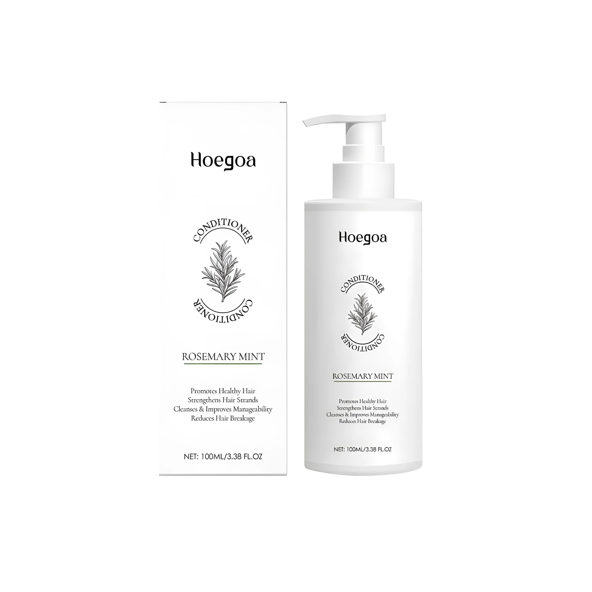 100ml bottle of rosemary mint conditioner with aloe vera and botanical extracts for daily hair care