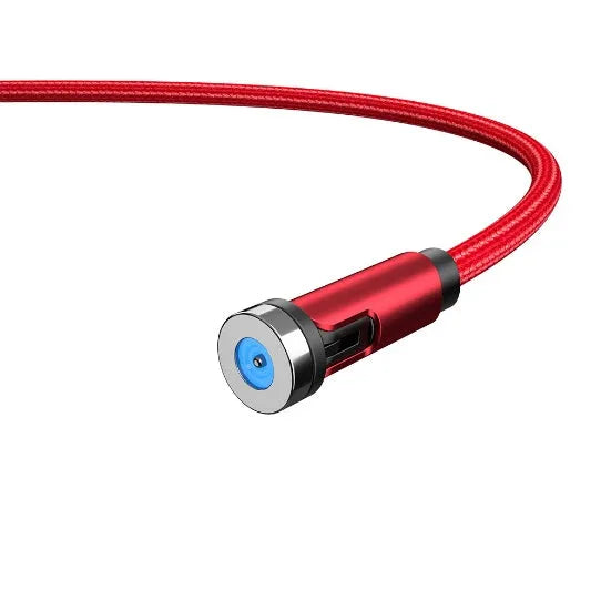 Essager 360-degree rotating magnetic USB charging cable with blue LED indicator and aluminium alloy shell