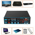 Black iron Bluetooth power amplifier with recording function and remote control for home and car audio