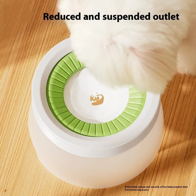 Pet suspension water bowl with stainless steel bracket and green PP silicone bowl