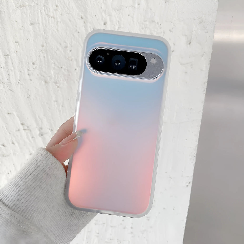 Colourful frosted laser matte phone case for Google smartphones with magnetic element