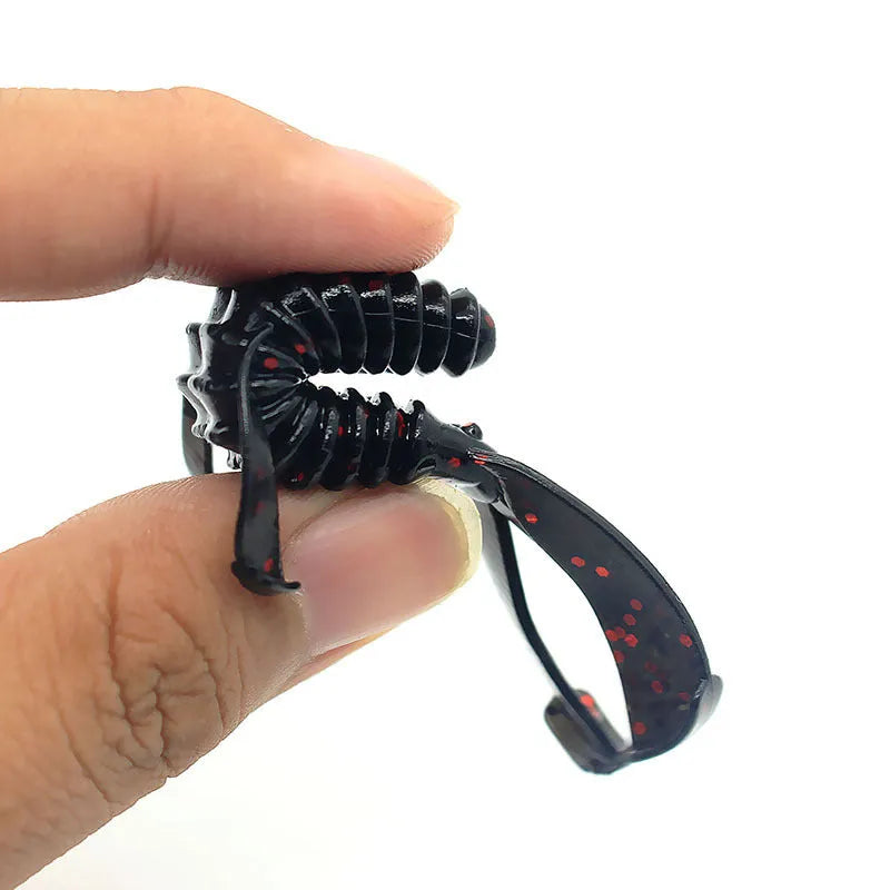 Soft plastic fishing lure in various colours showing 8cm and 12cm size options