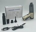Three-in-one wireless car pet vacuum cleaner in brushless gold style with dust bucket and charging cable