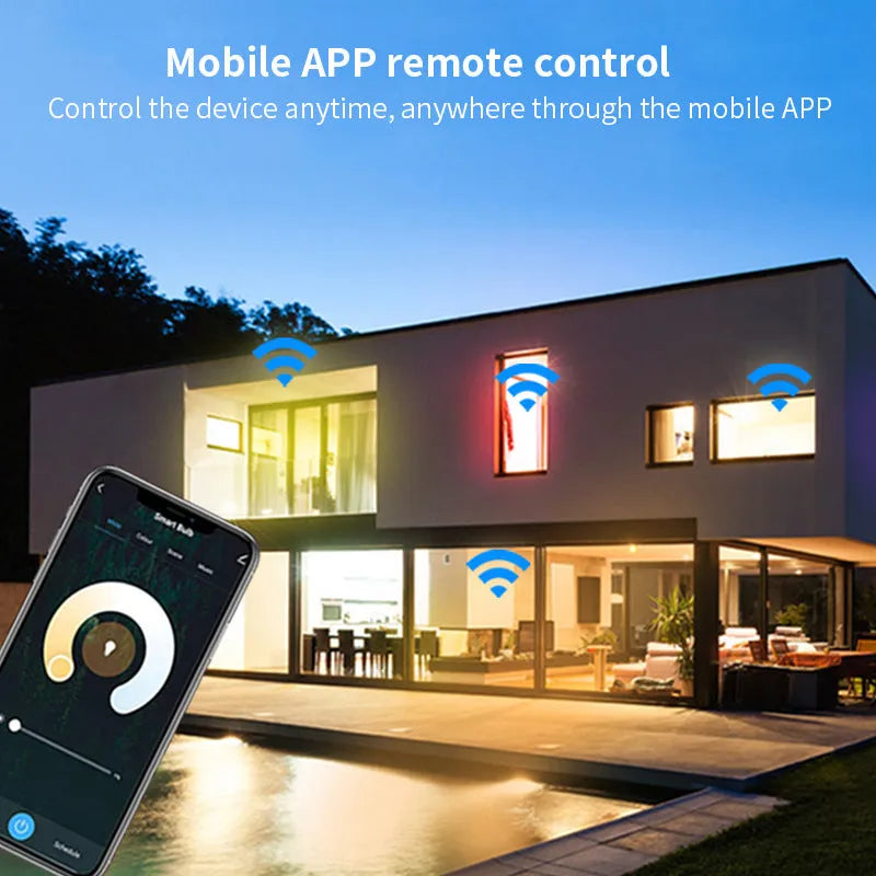 GU10 smart spotlight bulb with RGBCCT lighting and voice control features