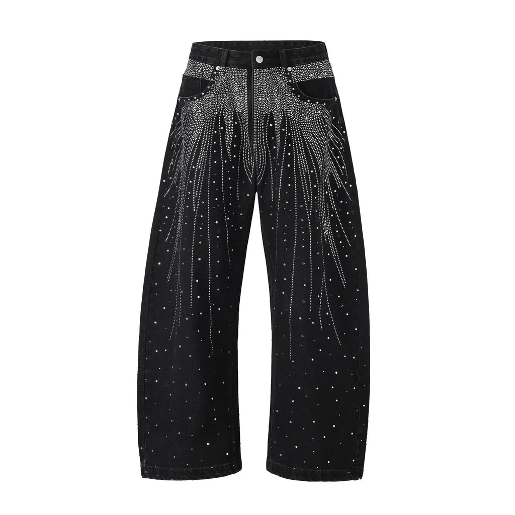 Loose-fitting cotton wide-leg trousers for teenagers, blue colour, pullover style, size 30-36