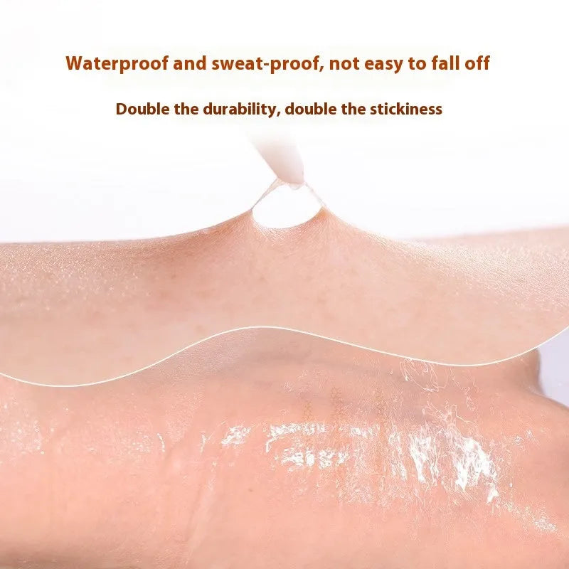 Roll of double eyelid stickers showing invisible lace design for natural eyelid definition