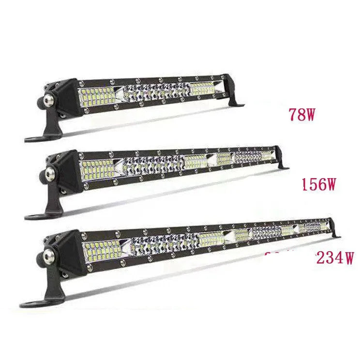 Ultra-thin single row LED light bar in white, 3000 lumen 6500K aluminium housing for motocross roof and vehicle mounting