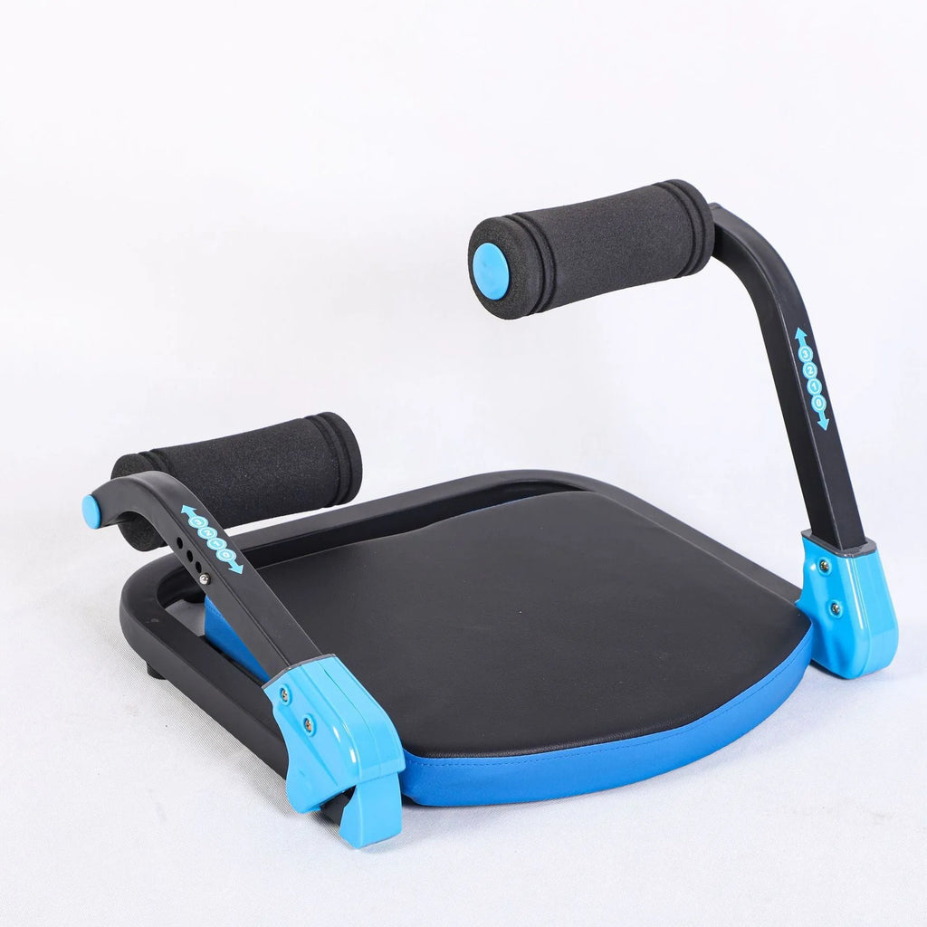 Household mini multifunctional abdominal exercise device in red or sky blue for home fitness