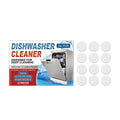 Pack of 12 dishwasher cleaning tablets for appliance maintenance and descaling