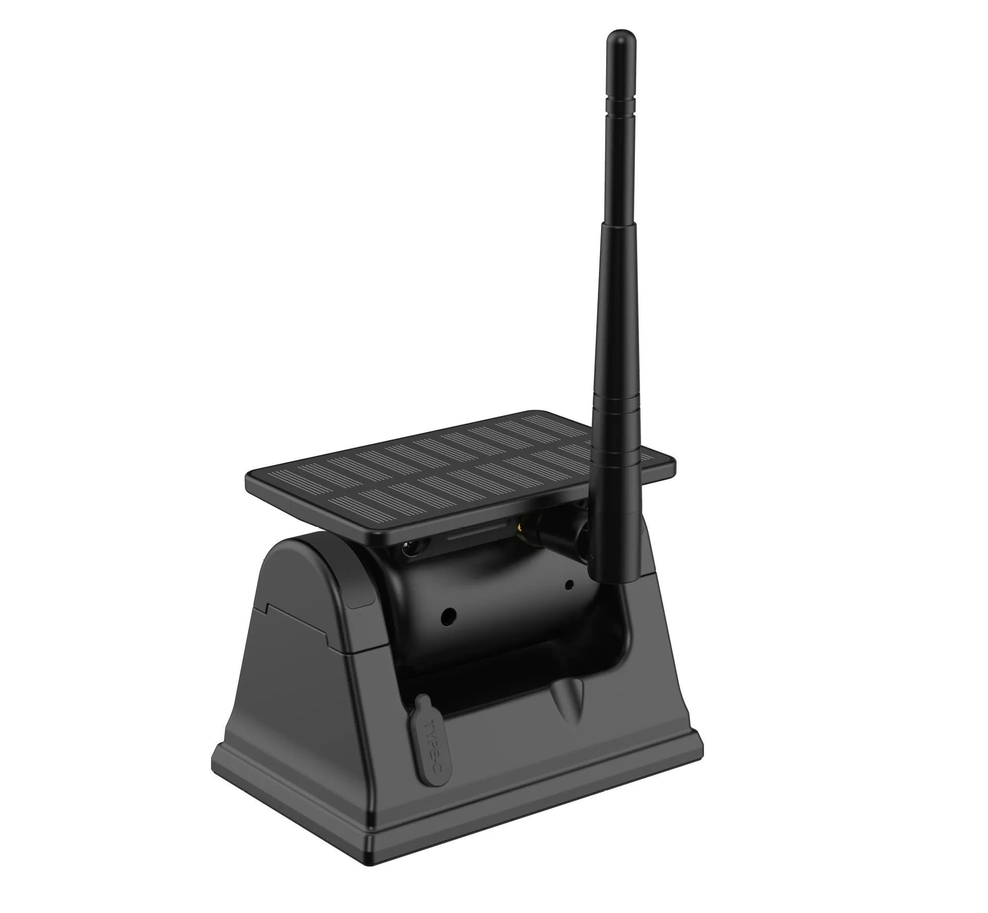 Solar wireless charging reversing camera with magnet suction mount and aluminium alloy shell