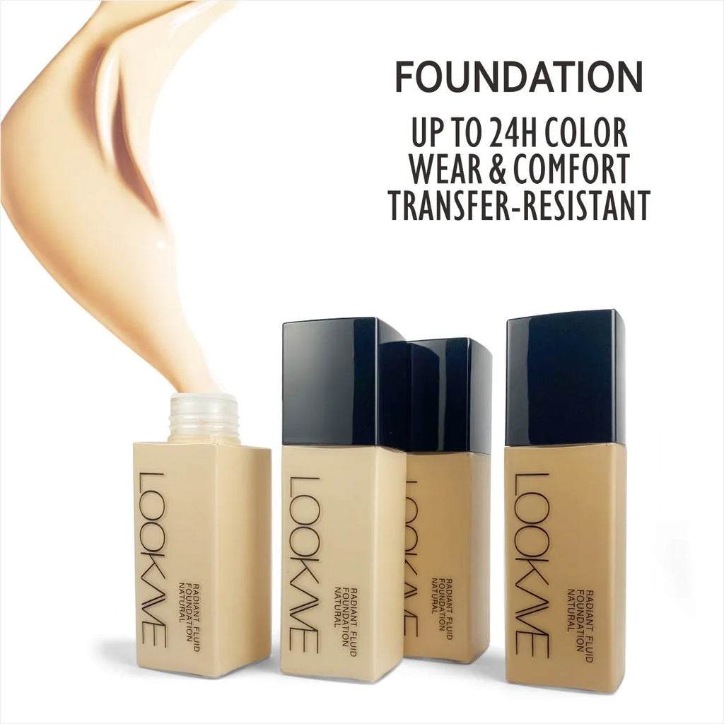 LOOKAVE matte liquid foundation bottle in 21ml size with cream formula