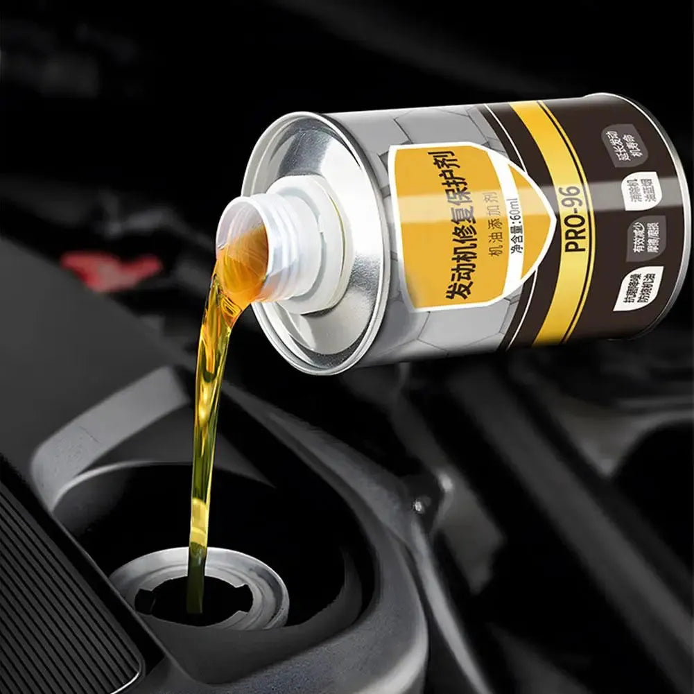 60ml engine anti-wear oil additive in white cover container for petrol and diesel cars