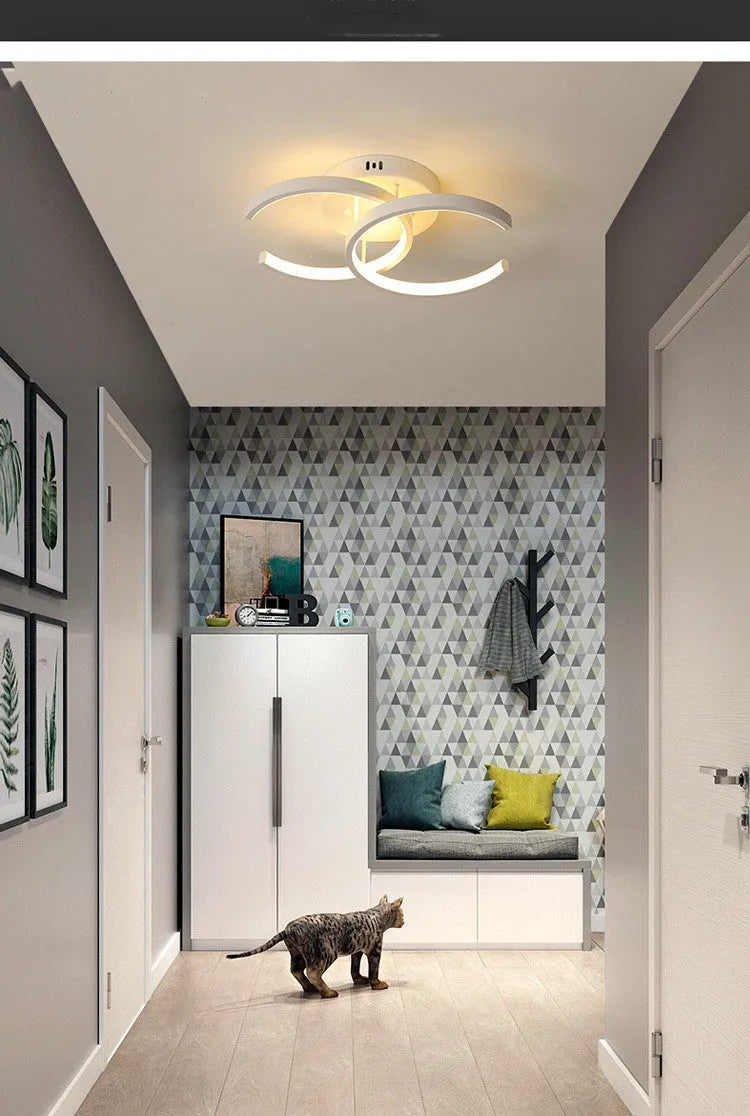 Commercial LED corridor aisle lighting fixtures in three style variations for hotels and restaurants