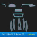 Transparent TPU car protective film for BMW 3 Series central control and gear area