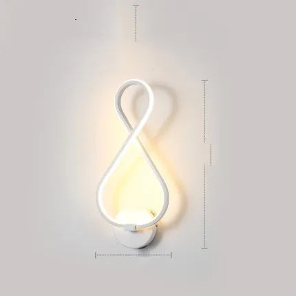 Nordic minimalist LED wall lamp with silicone shade for bedside use, black finish