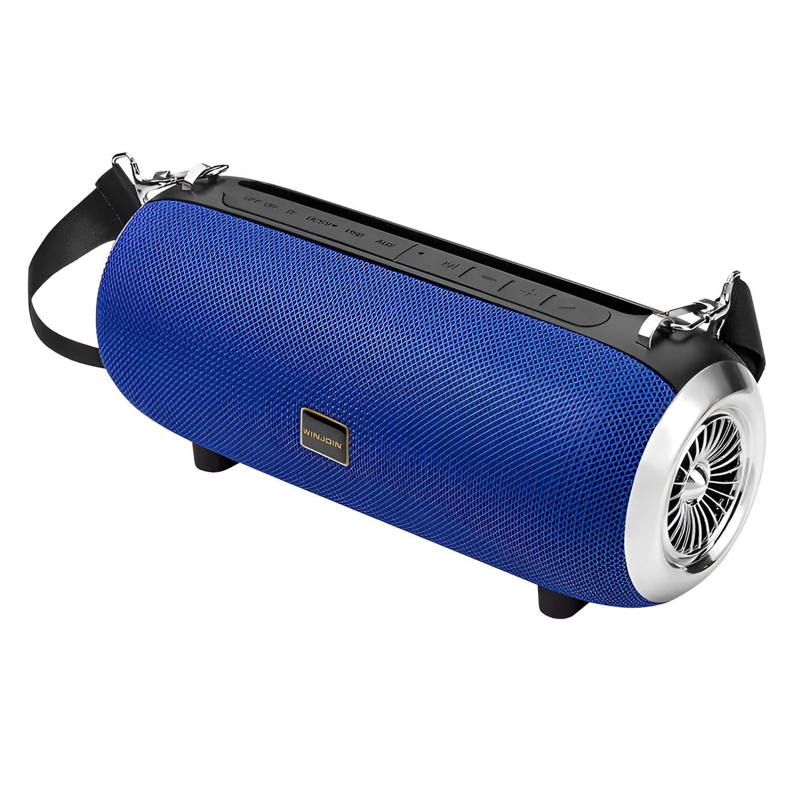 F666 Mini Bluetooth Speaker in black, blue, camouflage or red with shoulder strap and mobile phone stand