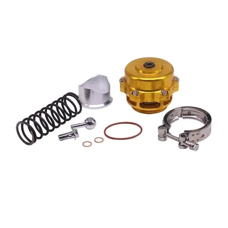 Blowdown valve with shiny aluminium alloy body and 50mm size