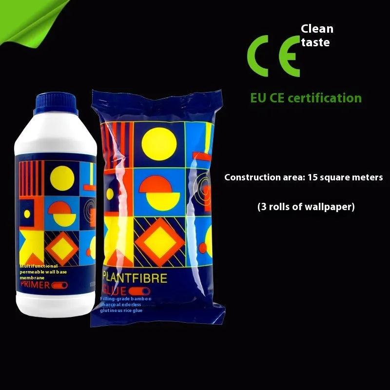 Three rolls of Glue E glutinous rice wallpaper adhesive paste for wall covering installation