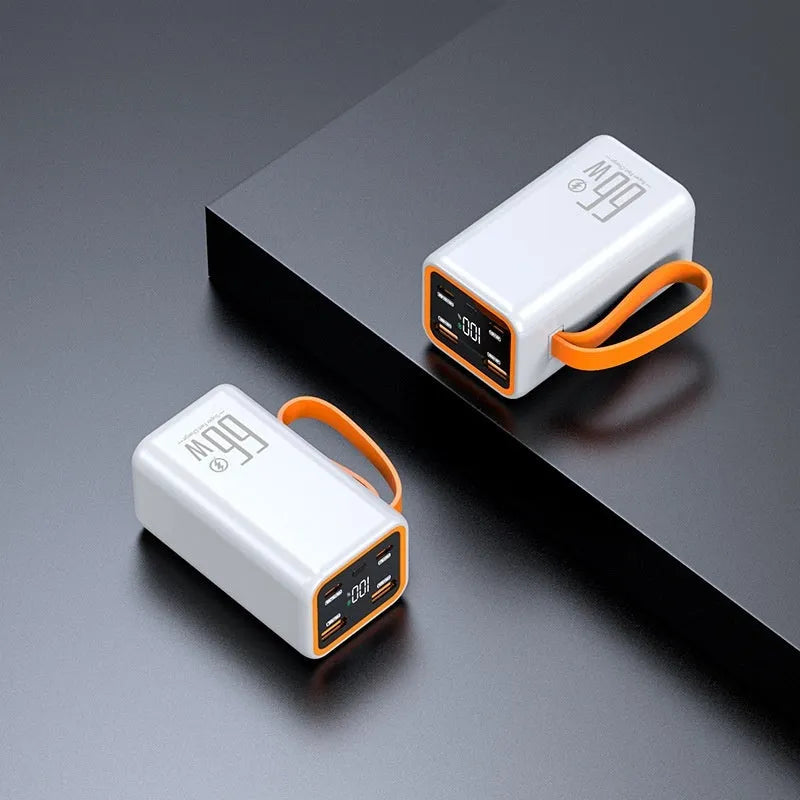 20000 MA fast charge power bank in black or white with creative design