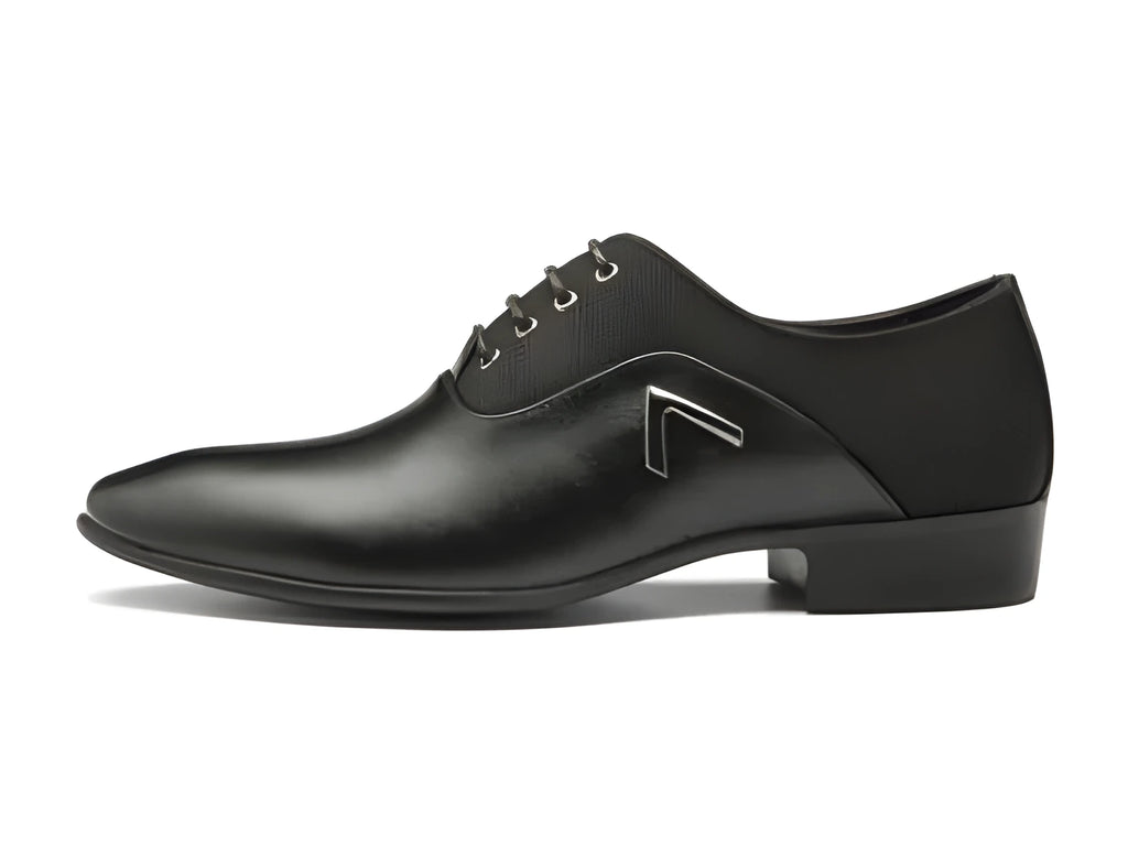 Men's extra large Oxford shoes in black, brown and yellow with PU upper and rubber sole