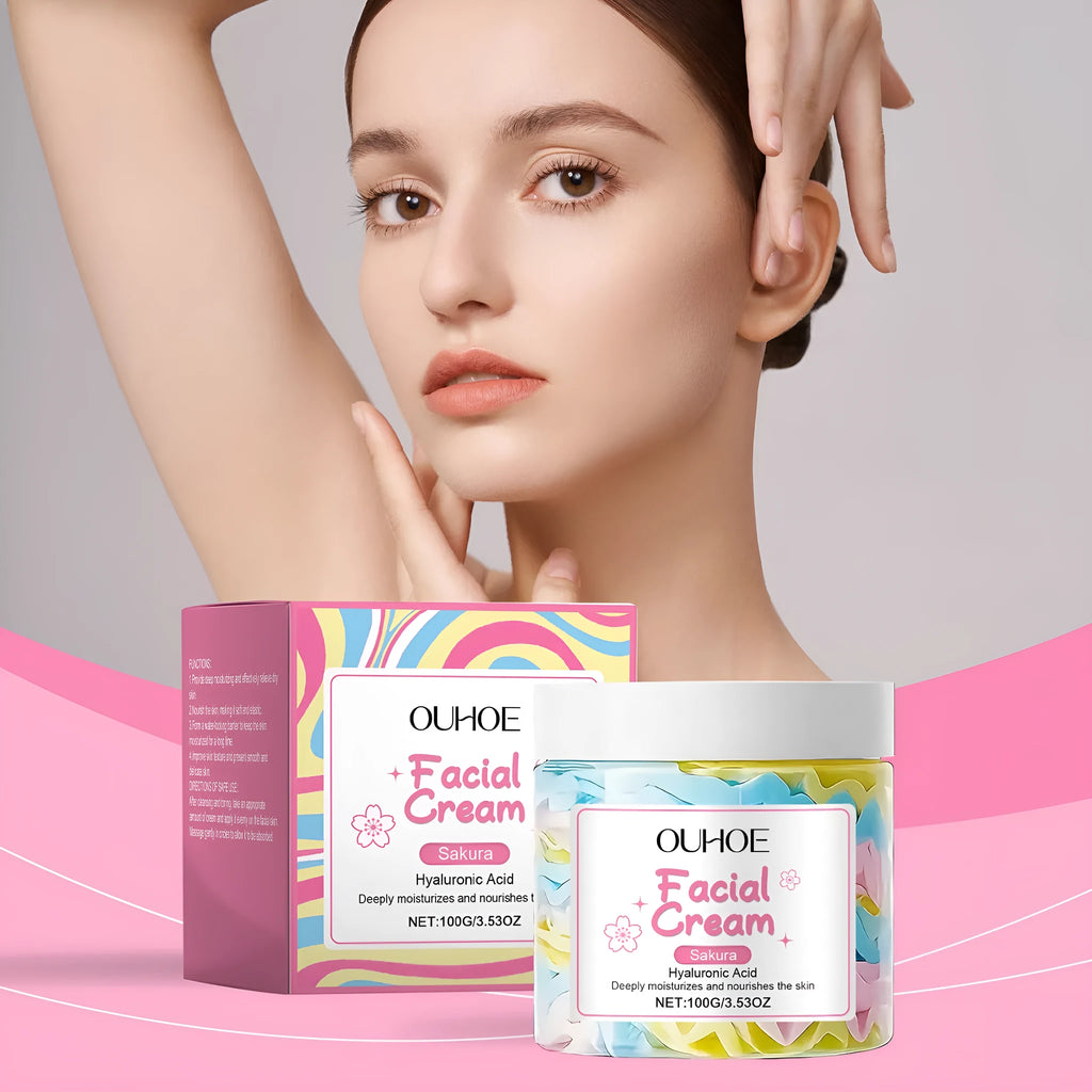 Sakura Butter Cream 100g moisturiser in 5.7cm cube jar with Japanese cherry blossom extract