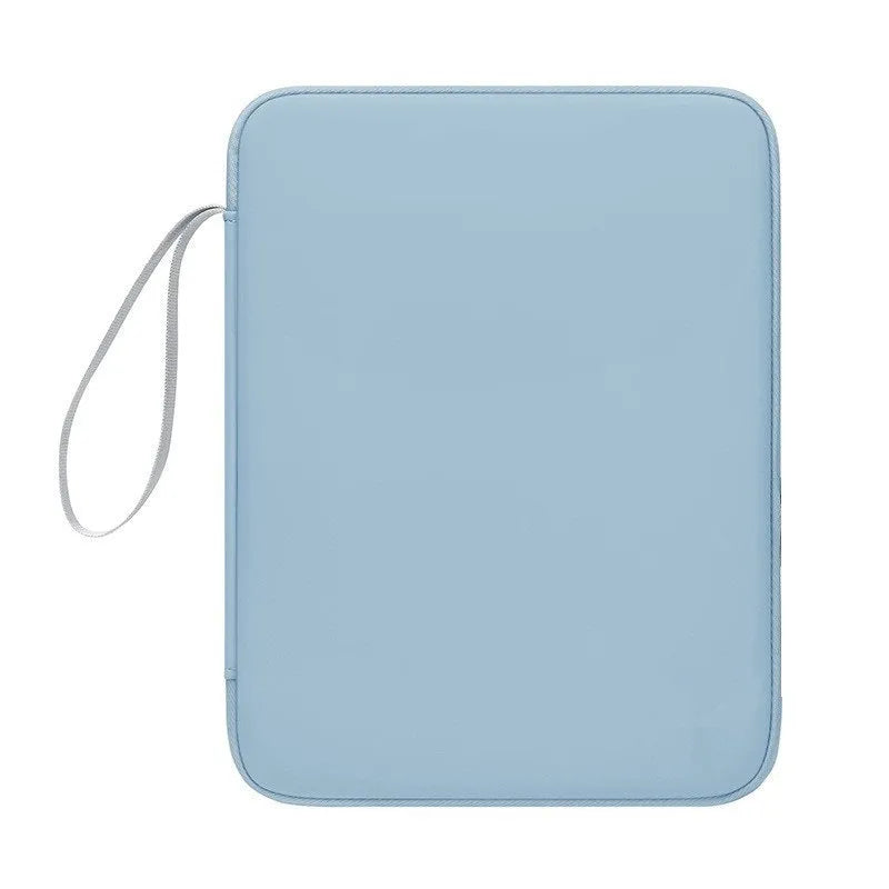 Imitation leather fabric tablet protective case in light grey, black, pink or sky blue colour.