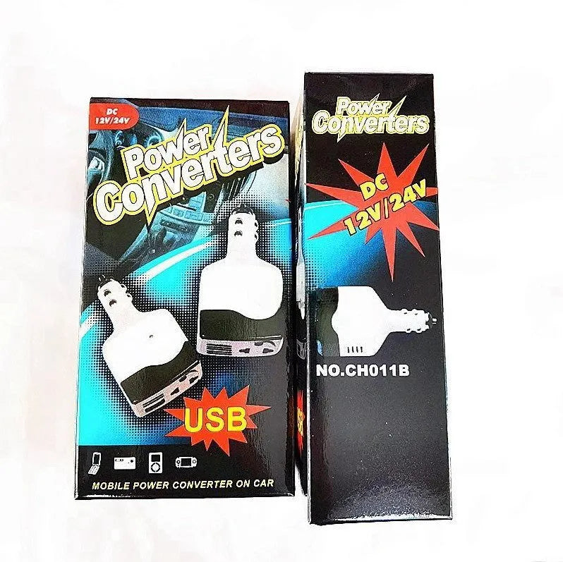 Car cigarette lighter USB power supply with wireless charging pad model 011C