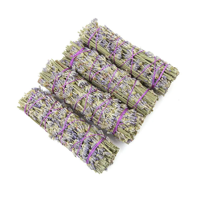 A 4-inch long natural dried flower aromatherapy stick with lavender fragrance.