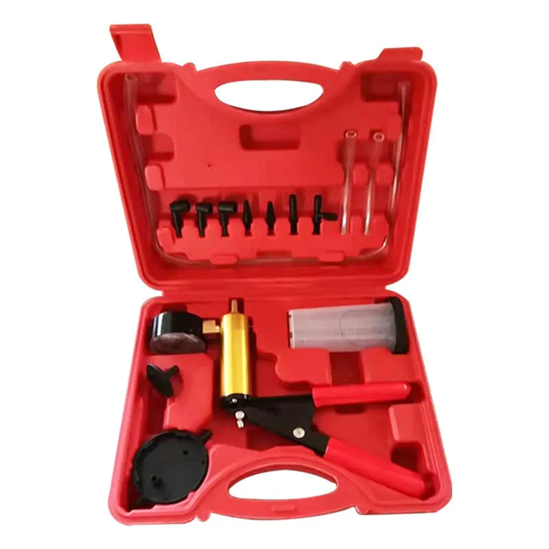 Manual vacuum air blow gun tool for automotive repair with aluminium alloy construction