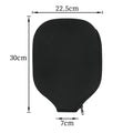 Black neoprene protective sleeve for a table tennis racket on a plain background