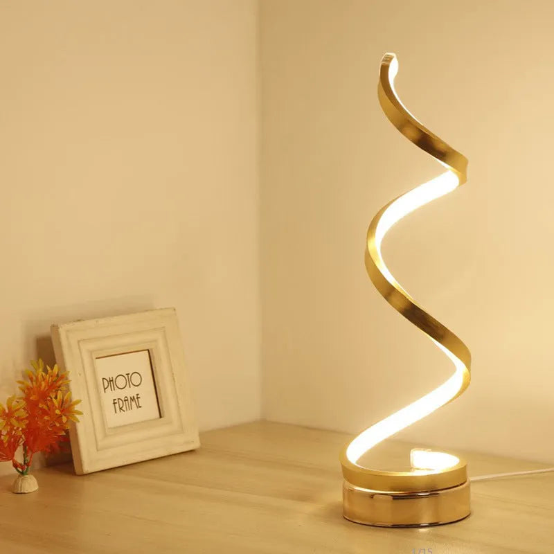 Minimalist LED table lamp with aluminium shade, metal base, tri-colour dimming, 125x450mm, black or white