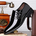 Men's business formal shoes with square heel and round toe in black or brown colours