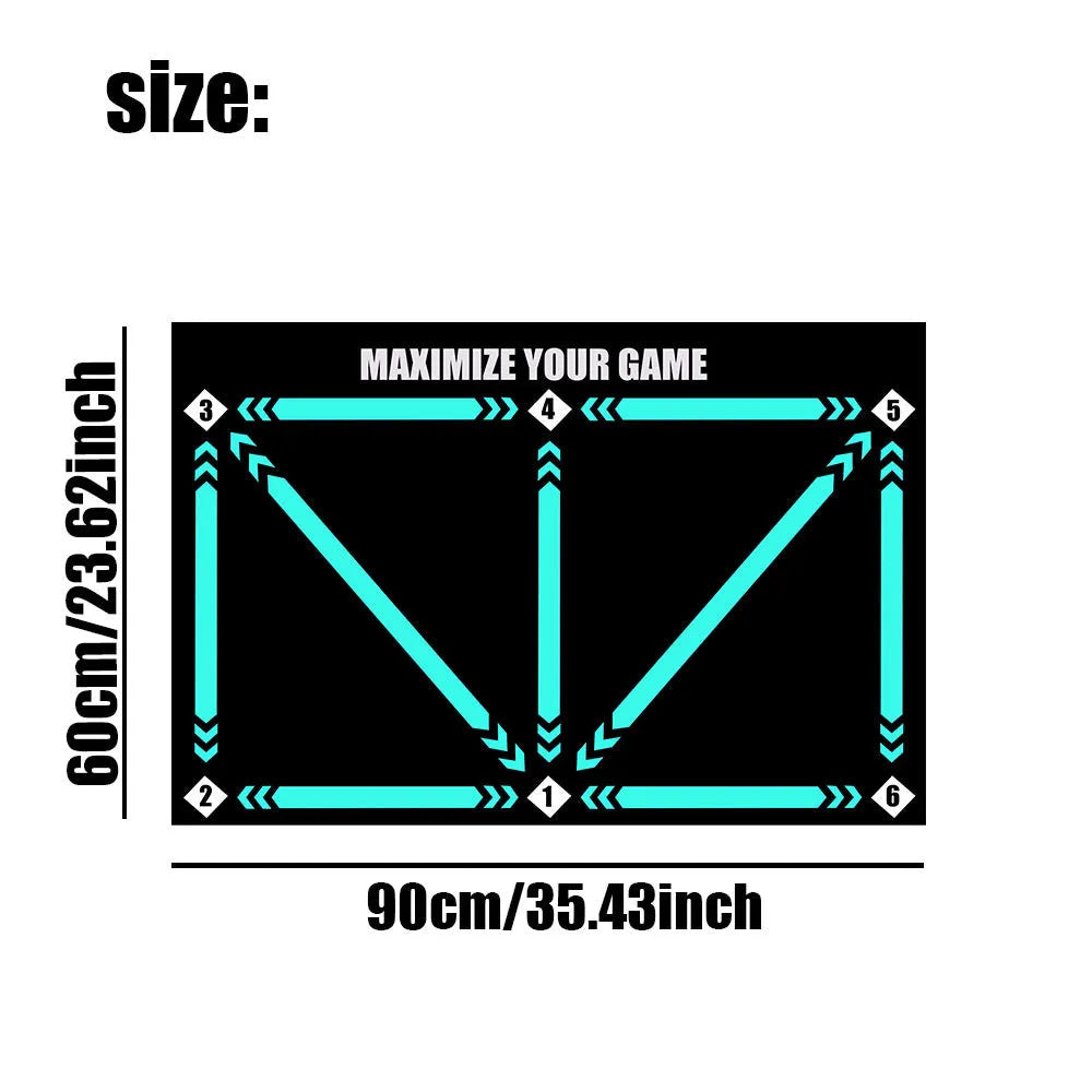 Indoor football training mat with cushion colour for skill development practice