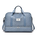 Large Oxford cloth travel bag with sewing thread detailing in solid colour options