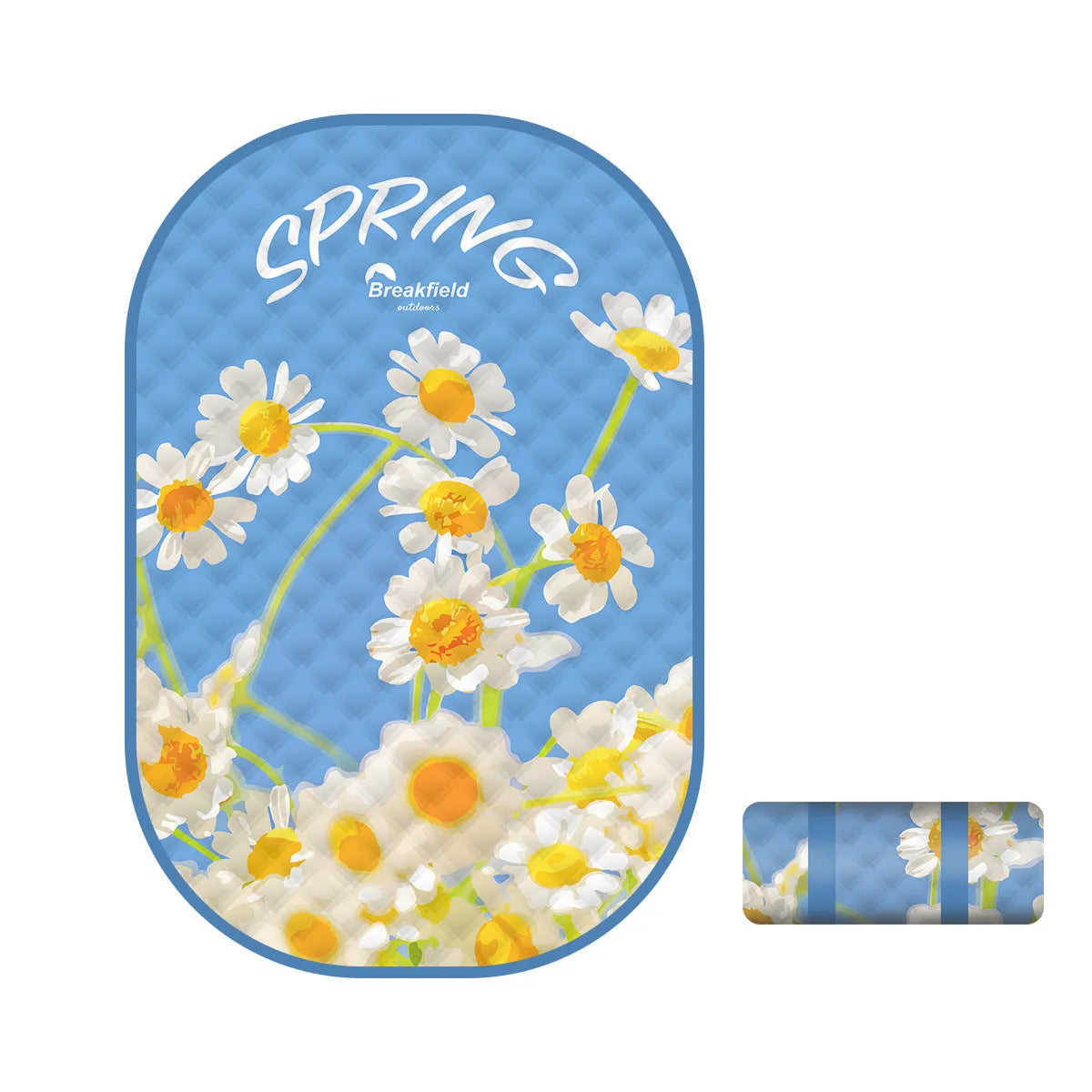 Waterproof ultrasonic thickening picnic mat in brushed fabric showing Four Seasons Series colour options