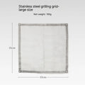 Silver stainless steel barbecue grill with a fine mesh net, shown in a large size for group barbecues.