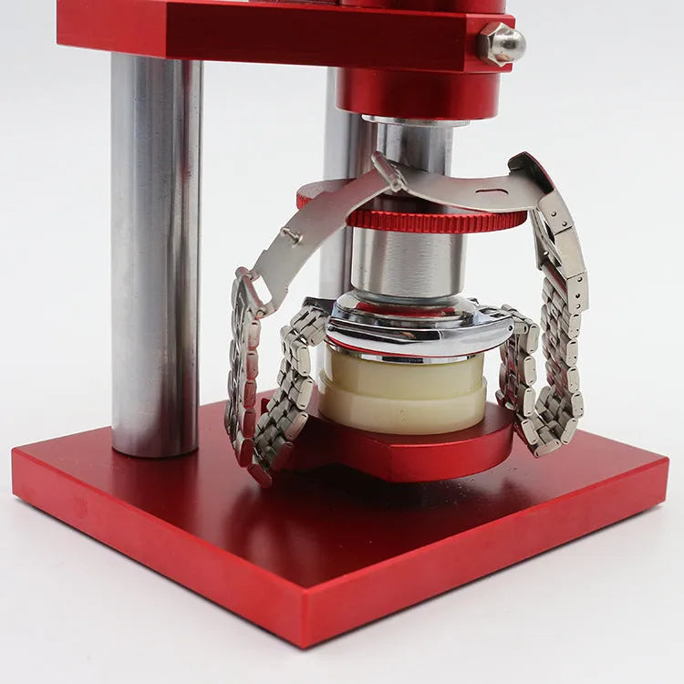 Watch repair tool spiral cap presser with twenty plastic molds for watch back cover installation