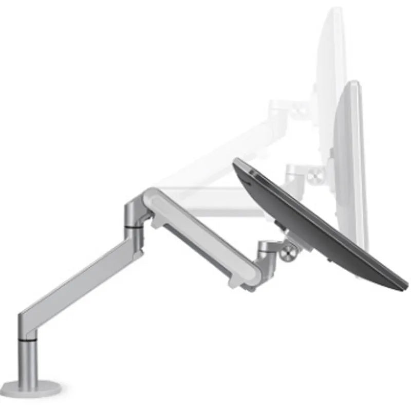 Aluminium air pressure arm computer stand in black or silver colour for laptop height adjustment
