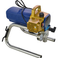 Blue 110V electric airless paint spraying machine with spray gun, extension rod, and accessories
