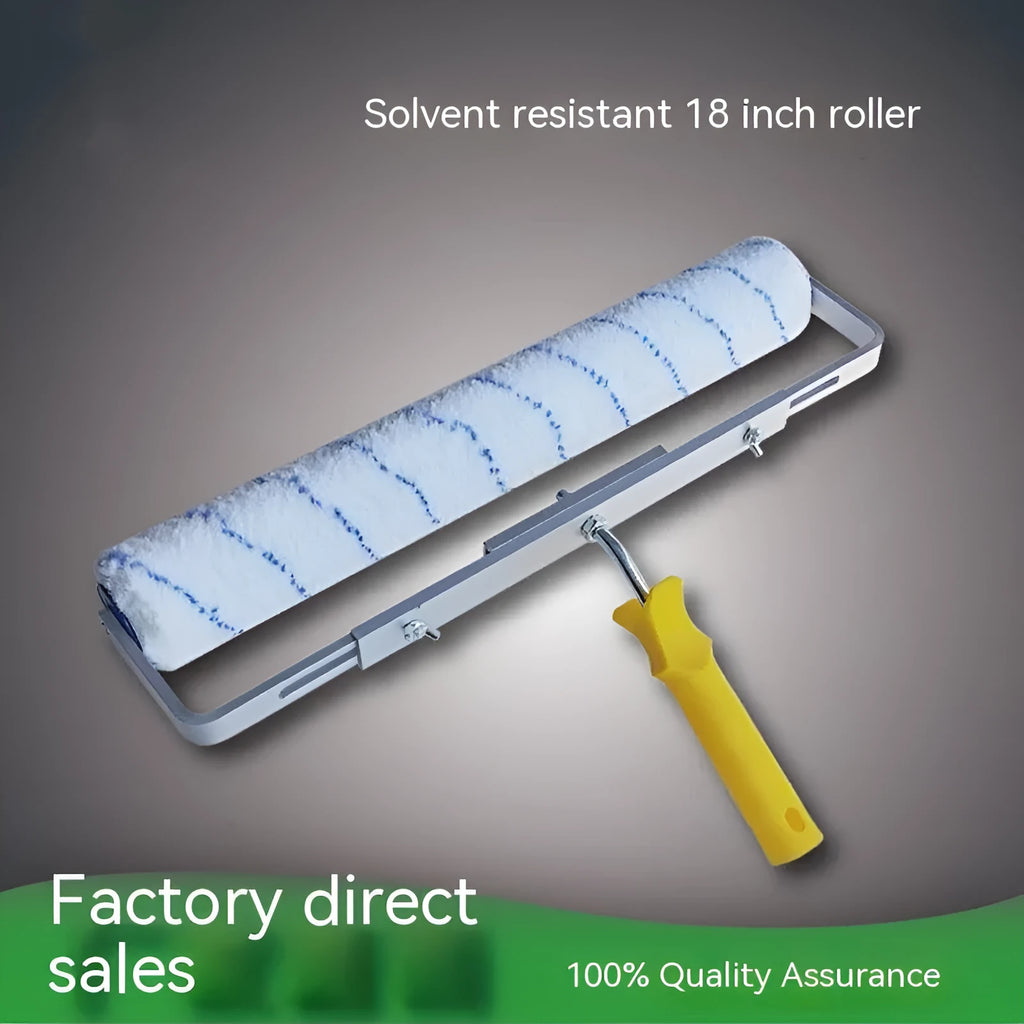 18-inch lengthened paint roller with long medium and short brush heads for wall painting