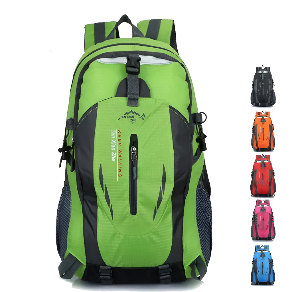 Large Oxford cloth travel backpack in six colours with laptop compartment and waterproof construction
