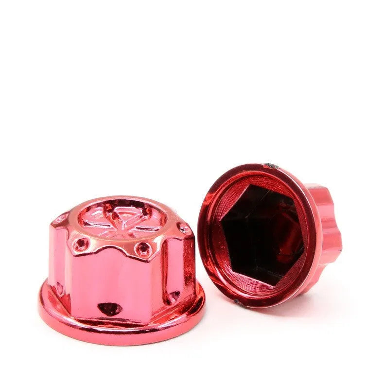 Set of 30 coloured ABS plastic motorcycle screw caps for engine modification.