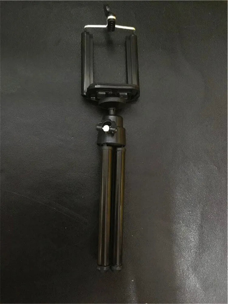 Desktop phone holder with two-section adjustable bracket in black and silver colour options