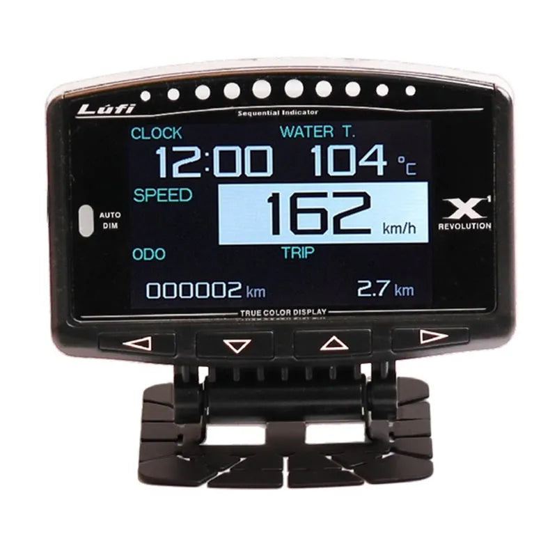X1 Automotive OBD instrument with LED display and metal construction