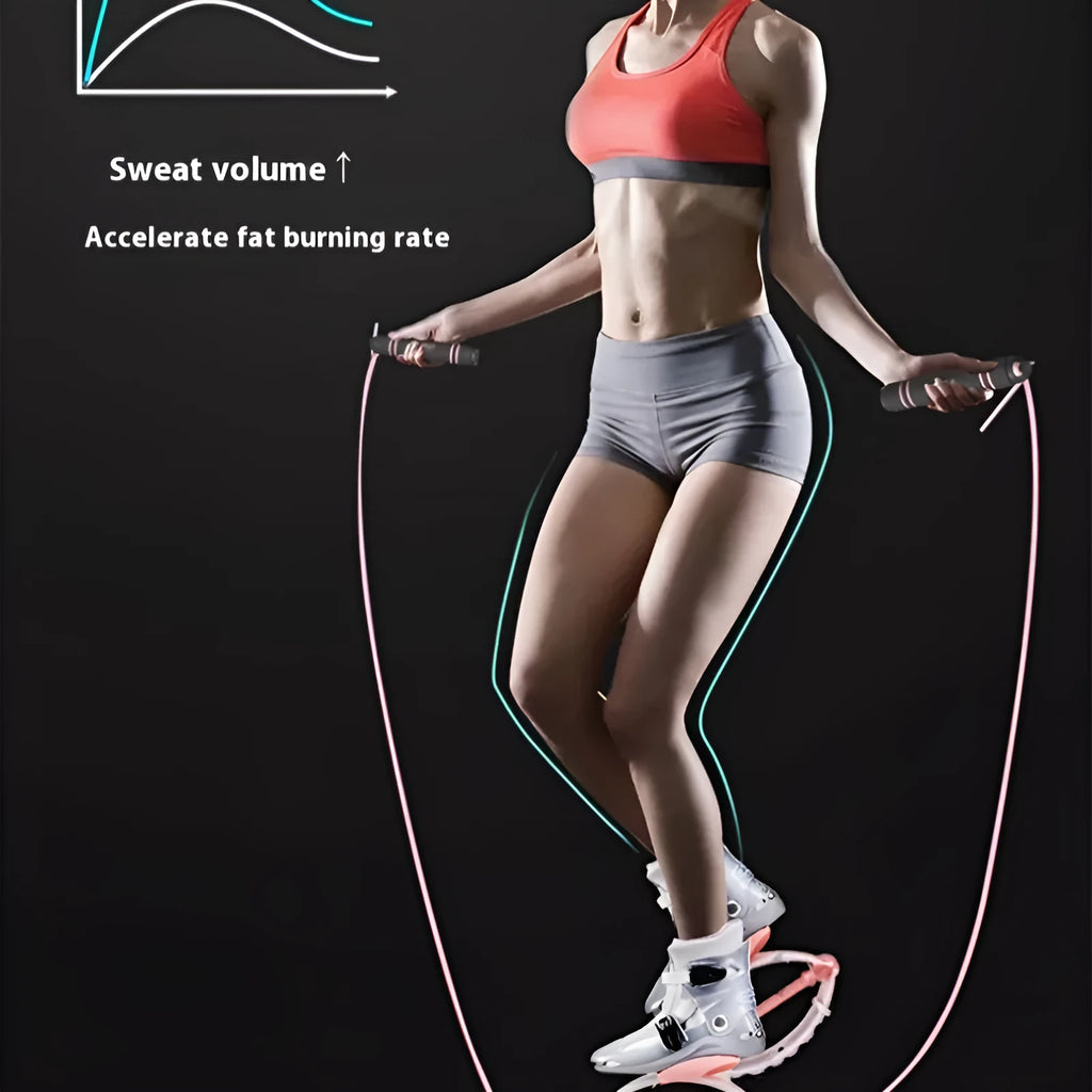 Bouncing shoes in pink silver colour with TPU construction for fitness and dance sports